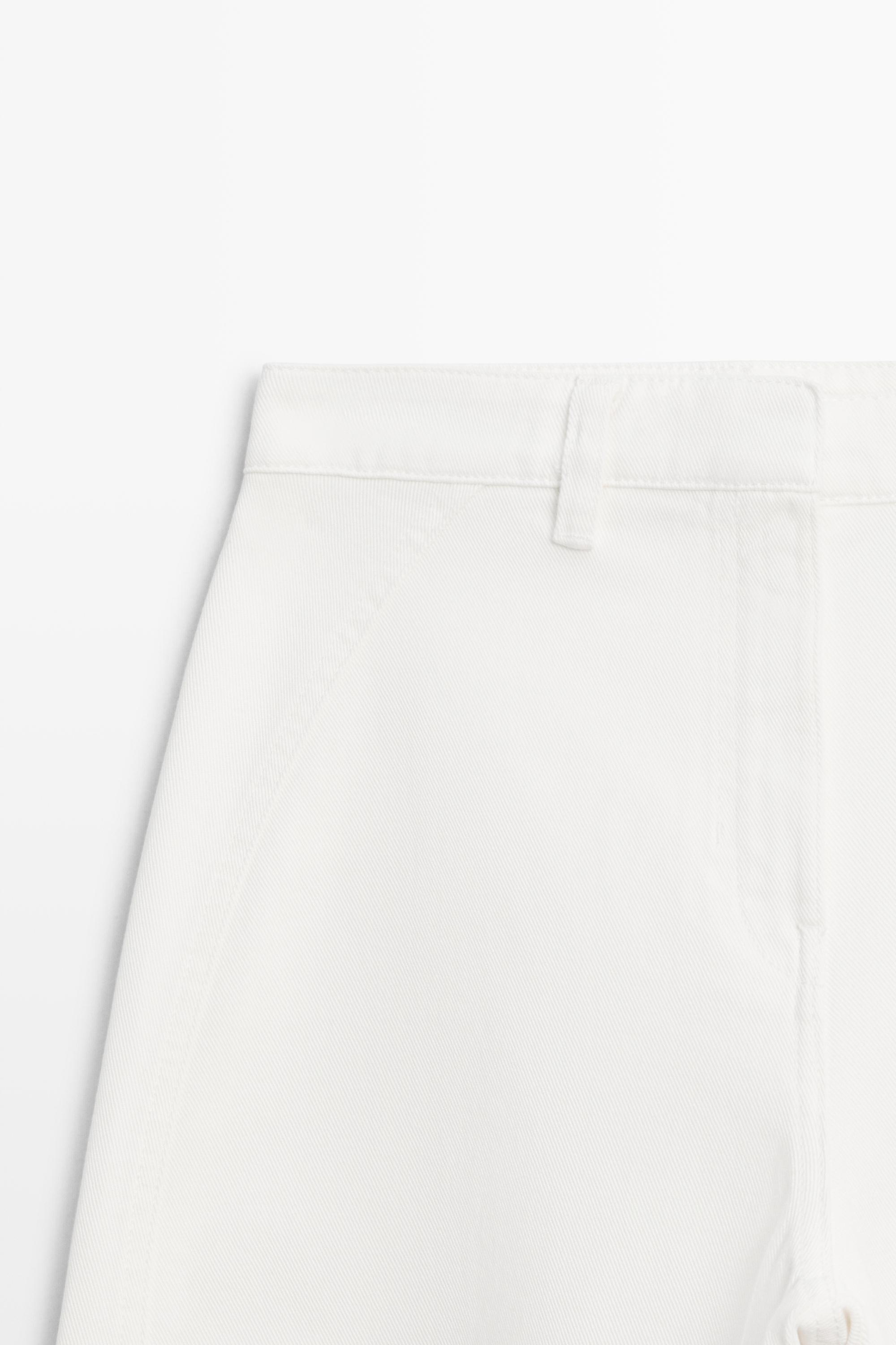 Pantalon barrel 100 % coton